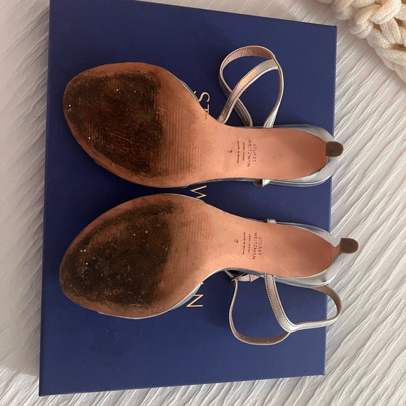 Gloria Metallic Leather Stiletto Sandals - Picture 10 of 10